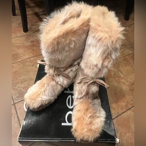 Bebe Mammoth Faux Fur Camel Boots